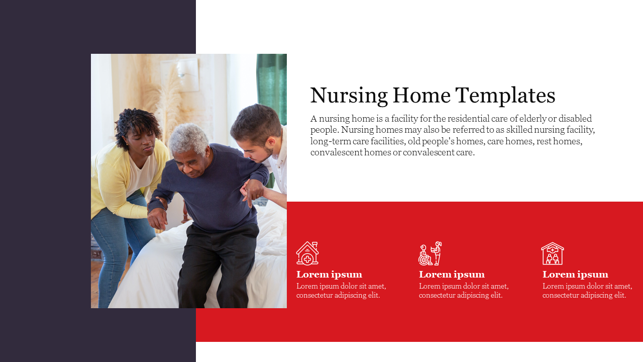 Free - Creative Nursing Home Templates Presentation Slide